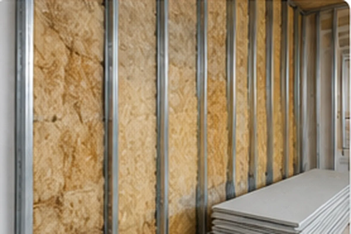 Montage einer Trockenbauwand mit Metallständern in Wuppertal